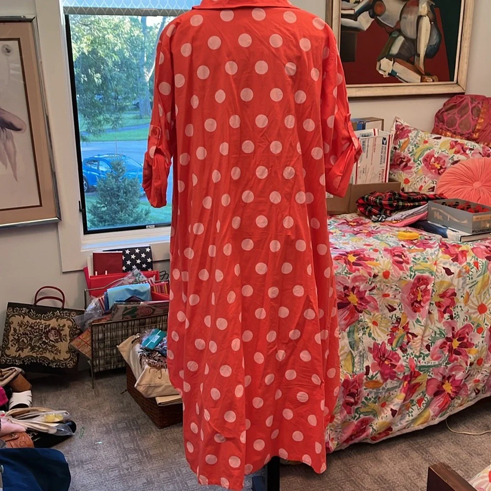 Adorable Pink with Light Pink Polka Dots Maxi Dress - Picture 4 of 6